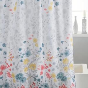 Wildflowers Vibrant Floral Shower Curtain - Yellow, Blue, Red